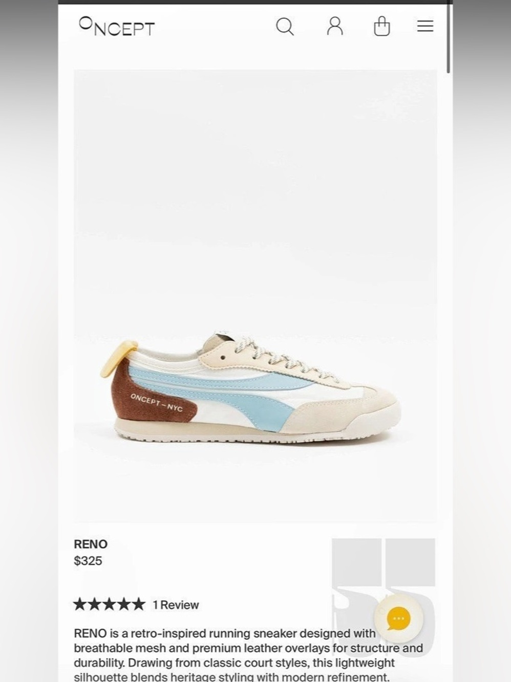 Oncept Reno Blue & Cream Sneakers